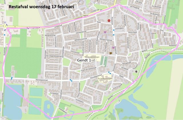 Restafval Gendt woensdag 17 februari