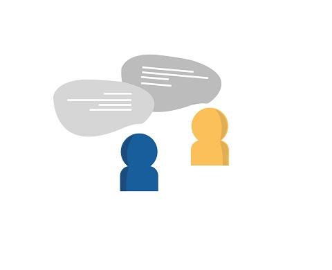 illustratie in gesprek
